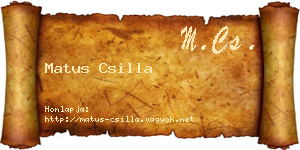 Matus Csilla névjegykártya