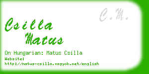 csilla matus business card